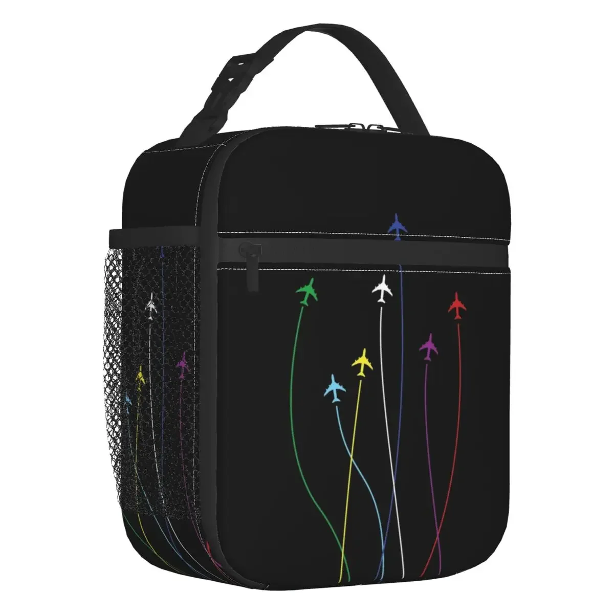Women Bags For Airport - กระเป๋าเก็บอุณหภูมิสำหรับอาหารกลางวันลายผู้ควบคุมการจราจรทางการบิน สนามบิน เครื่องบิน นักบิน ป้องกันการรั่วซึม สำหรับผู้หญิง