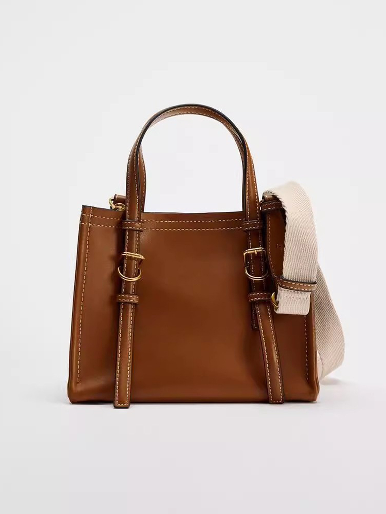 Women Bags Zara - Cross border 2024 กระเป๋าถือสีน้ําตาลเหลืองฤดูใบไม้ร่วงผลิตภัณฑ์ใหม่กระเป๋าสะพายไหล่เดี่ยวอเนกประสงค์สําหรับทํางานเดินทางพักผ่อน