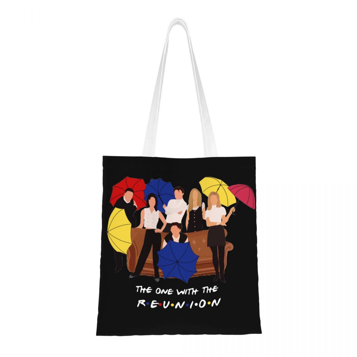 Women Bags Ross - กระเป๋าโท้ทลาย Reunion สำหรับผู้หญิง กระเป๋าถือพับได้ ลายเพื่อนร่วมวิทยาลัย งานวิวาหวิริย์ของมอนิกา