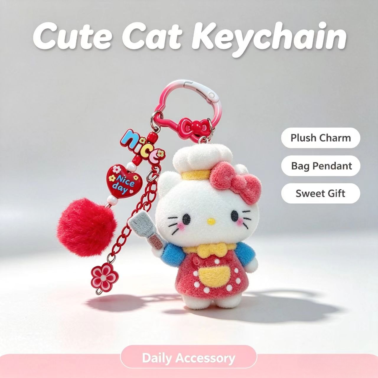 พวงกุญแจแมวแฟชั่นน่ารัก ตุ๊กตา - Women Bags Accessories บทวิจารณ์และราคา