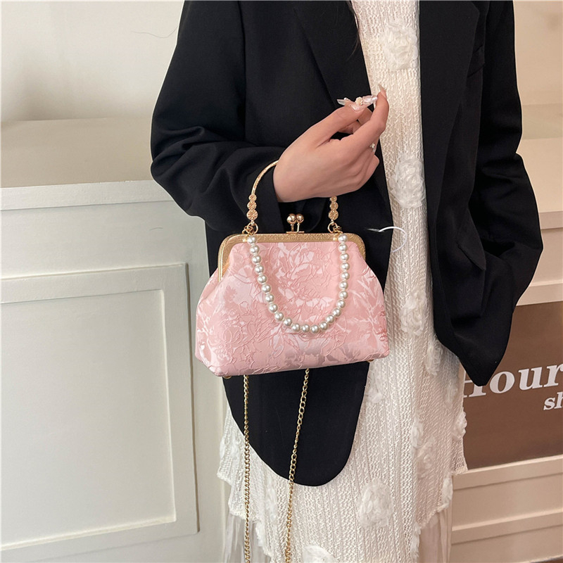 วินเทจคลาสสิกลูกไม้กระเป๋ามุกเ - Clutch Bag Evening บทวิจารณ์และราคา