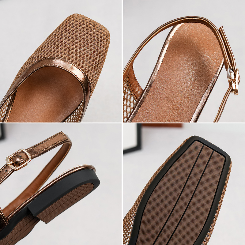 รองเท้าแตะหัวเหลี่ยมแบบสวม  ใส - Women Bags Accessories บทวิจารณ์และราคา