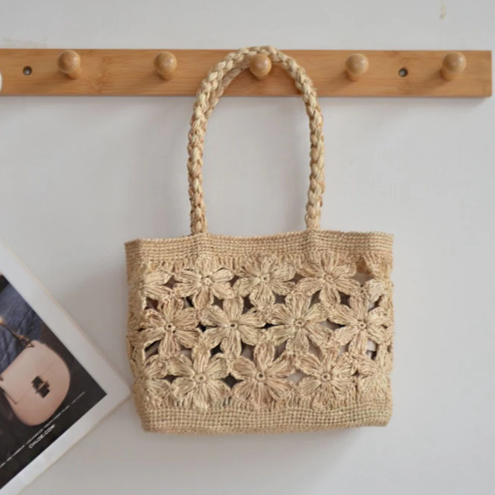 กระเป๋าถือสานลายดอกไม้สไตล์โบฮ - Women Bags Handmade บทวิจารณ์และราคา