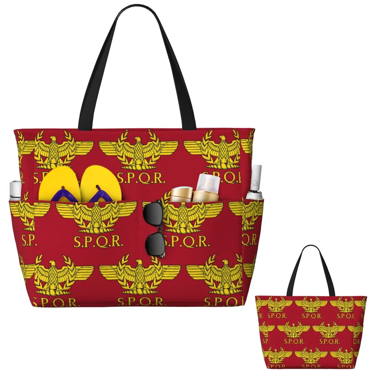 โรม SPQR กระเป๋าโท้ทชายหาดโรมั - Women Bags Rome บทวิจารณ์และราคา