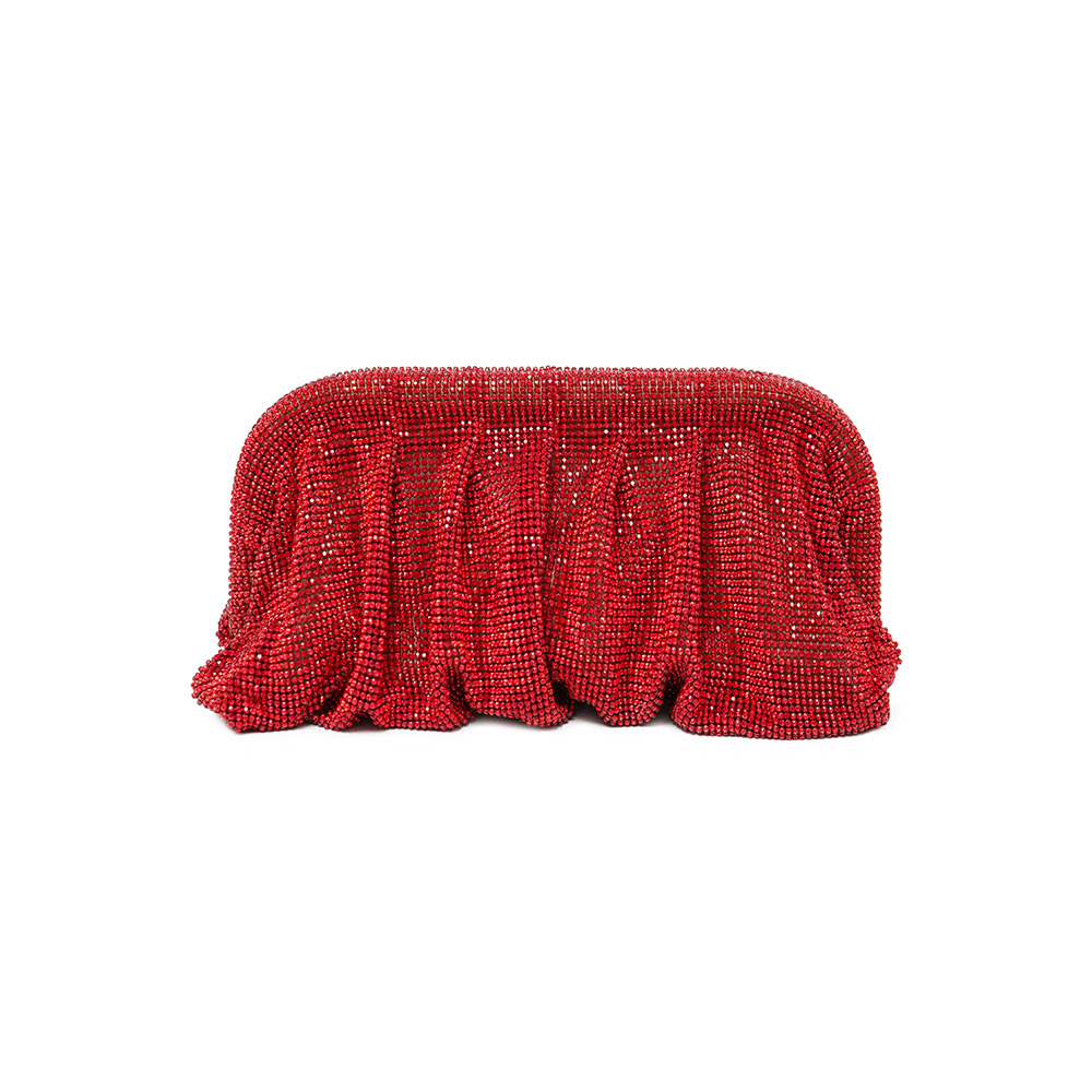 กระเป๋าคลัทช์ทรงเมฆจีบประดับเพ - Clutch Bag Evening บทวิจารณ์และราคา