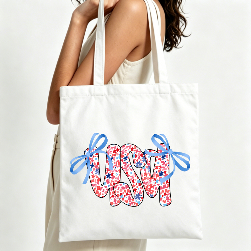 กระเป๋าผ้าแคนวาสพิมพ์ลายตัวอัก - Women Bags Usa บทวิจารณ์และราคา
