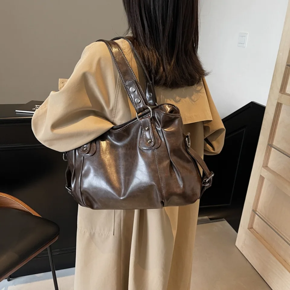 Retro ยี่ห้อขนาดใหญ่ไหล่กระเป๋ - Women Bags For Airport บทวิจารณ์และราคา