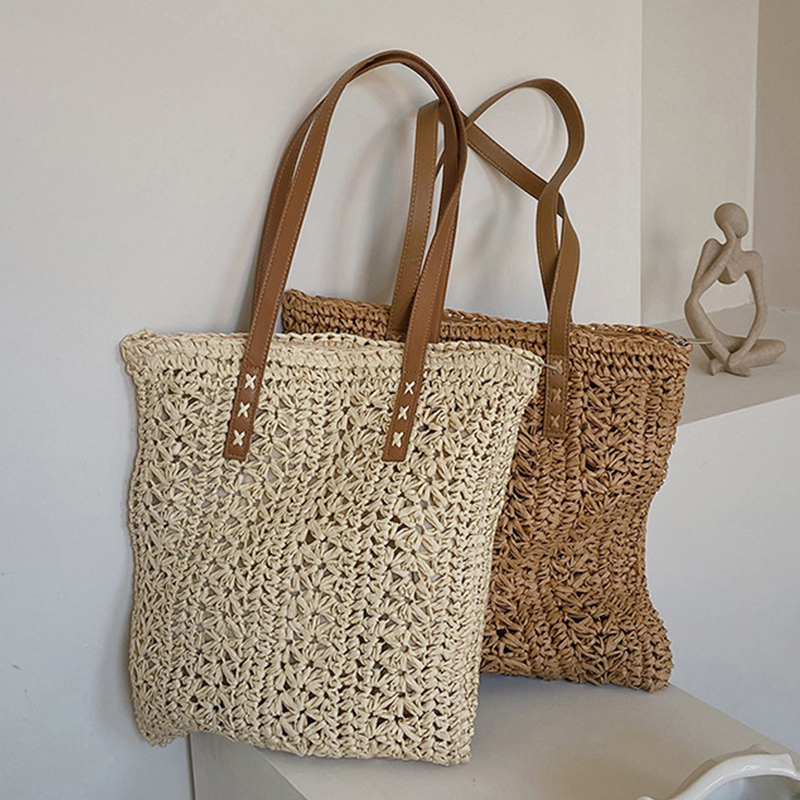 Square Hollow Straw กระเป๋าชาย - Women Bags Handmade บทวิจารณ์และราคา