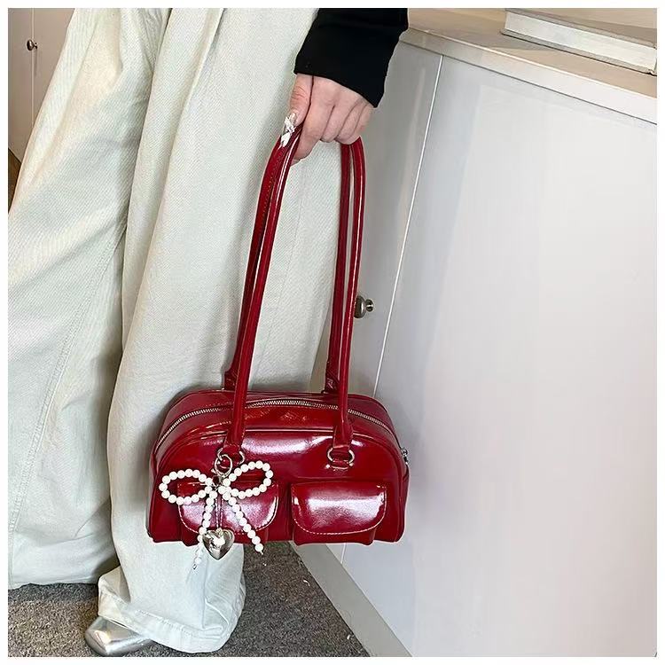 กระเป๋าสะพายไหล่ทรงโบว์ใต้วงแข - Women Bags For Airport บทวิจารณ์และราคา