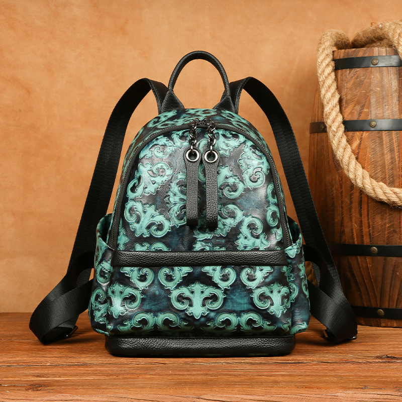 Johnature ของแท้หนังนูน Retro  - Women Bags Handmade บทวิจารณ์และราคา