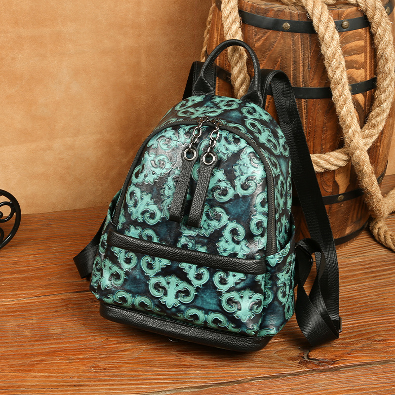 Johnature ของแท้หนังนูน Retro  - Women Bags Handmade บทวิจารณ์และราคา
