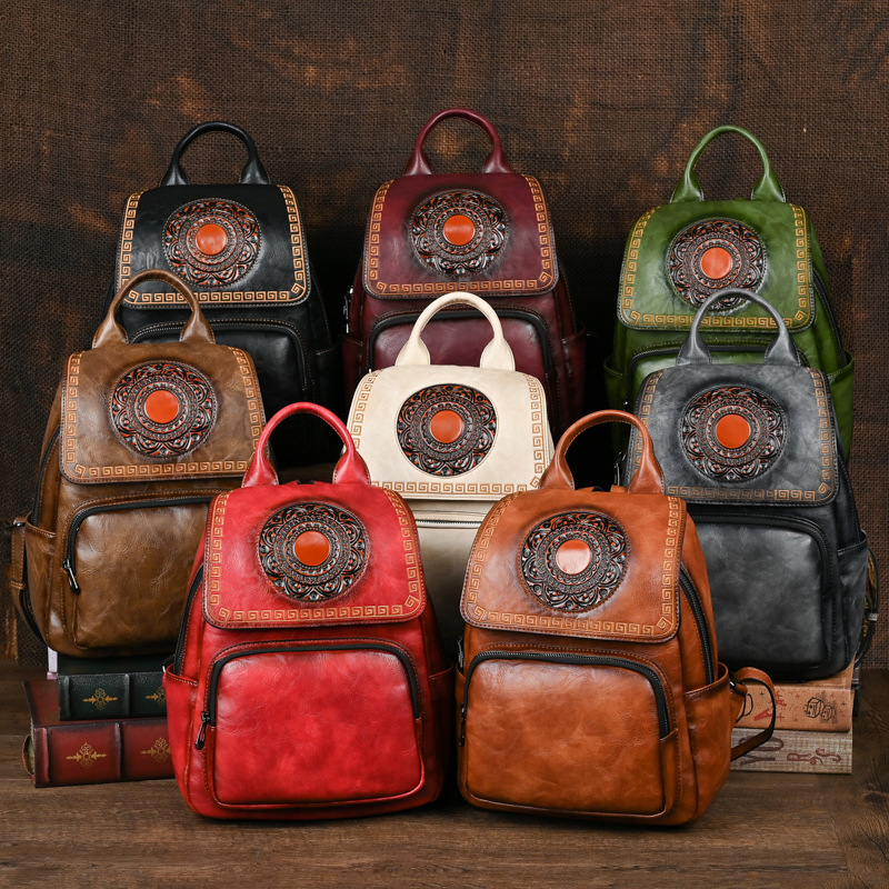 กระเป๋าเป้หนังแท้ทำมือสไตล์วิน - Women Bags Handmade บทวิจารณ์และราคา