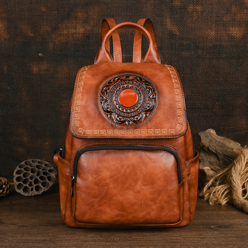 กระเป๋าเป้หนังแท้ทำมือสไตล์วิน - Women Bags Handmade บทวิจารณ์และราคา