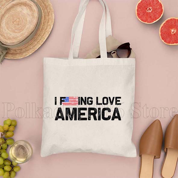 กระเป๋าผ้าแคนวาสลายธงชาติอเมริ - Women Bags Usa บทวิจารณ์และราคา