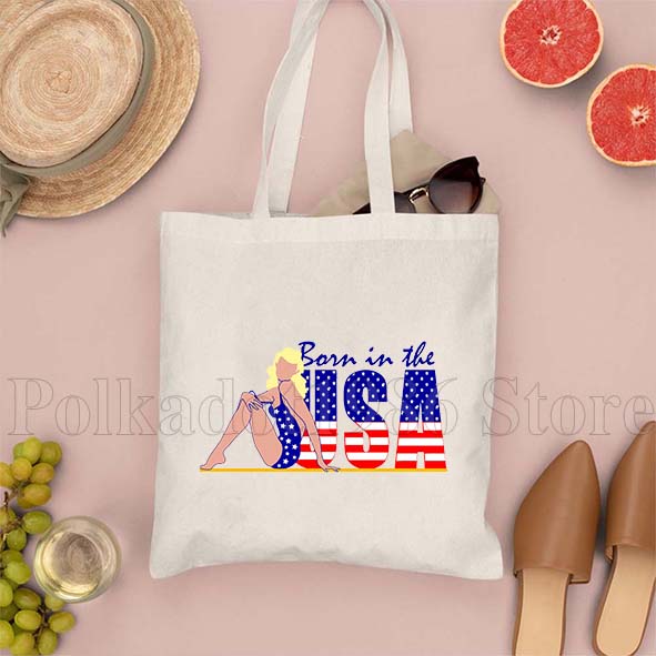 กระเป๋าผ้าแคนวาสลายธงชาติอเมริ - Women Bags Usa บทวิจารณ์และราคา