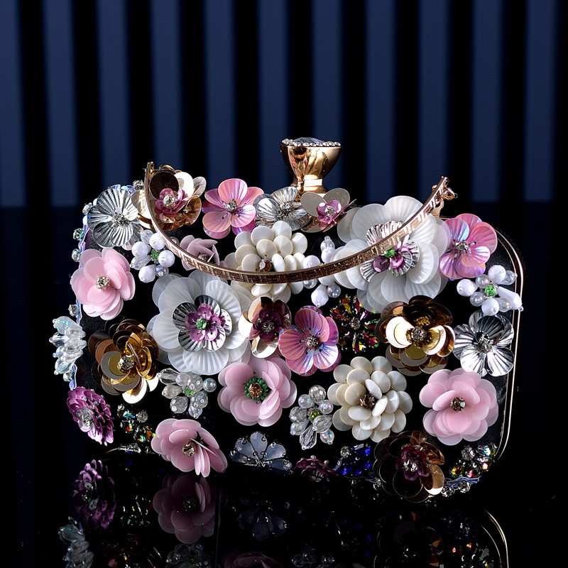 กระเป๋าแฟชั่นผู้หญิง ลายดอกไม้ - Clutch Bag Evening บทวิจารณ์และราคา