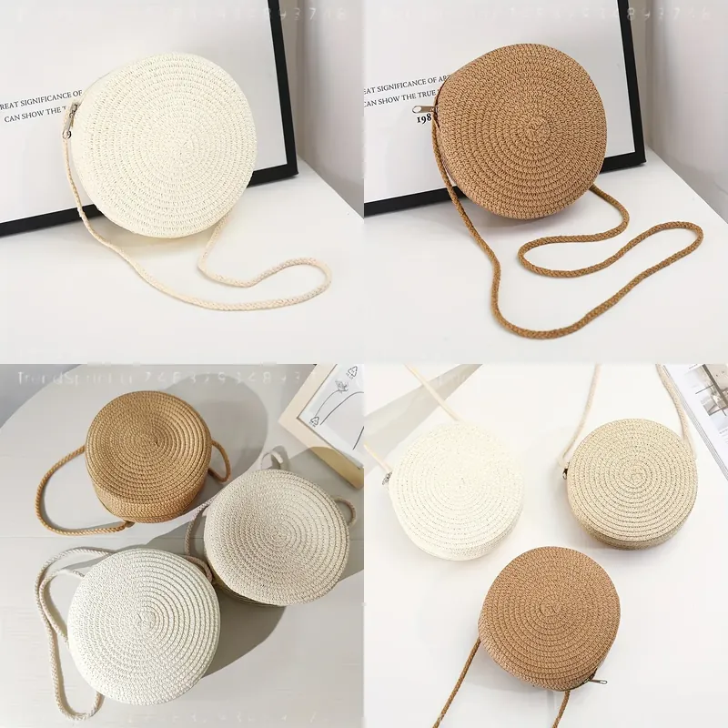 กระเป๋าสะพายข้างทรงกลมสานจากหว - Women Bags Handmade บทวิจารณ์และราคา