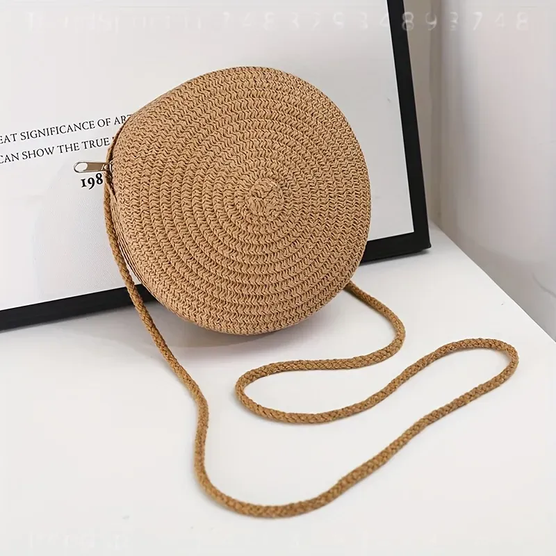 กระเป๋าสะพายข้างทรงกลมสานจากหว - Women Bags Handmade บทวิจารณ์และราคา